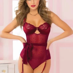 Seven Till Midnight Galloon Lace Geo Teddy Teddy Lingerie