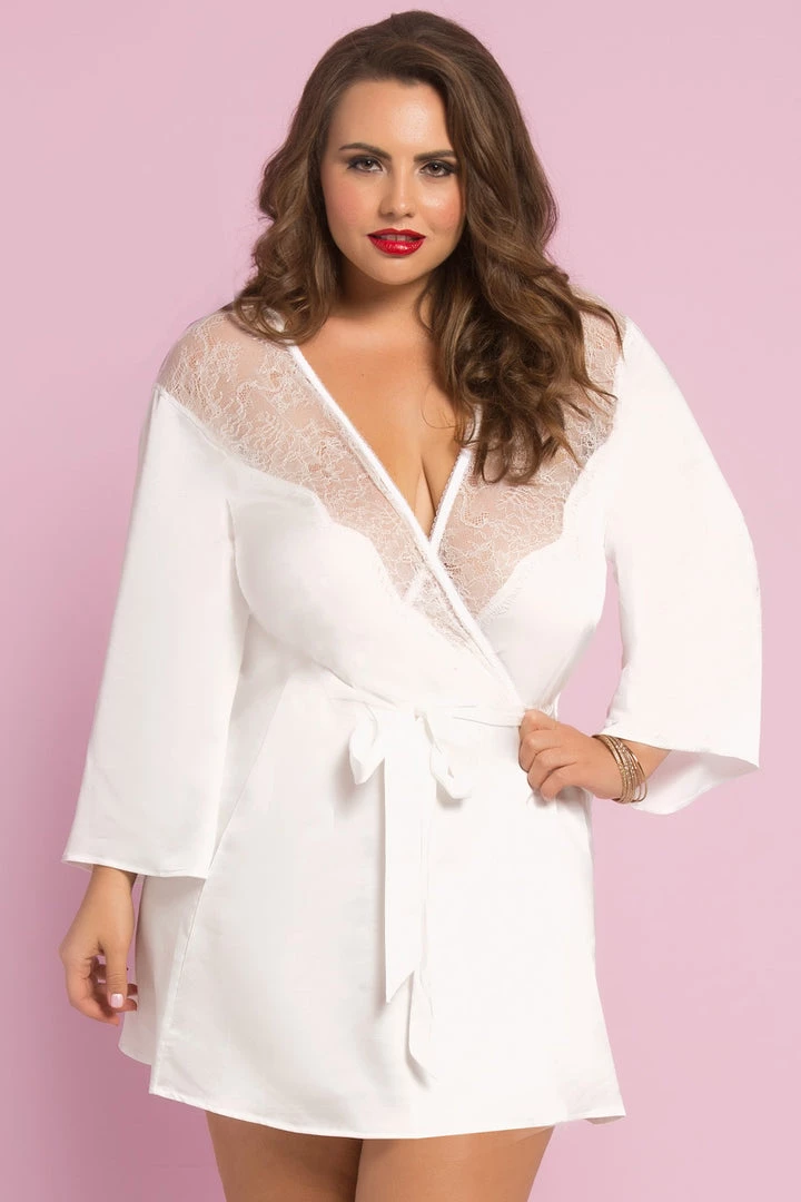 Seven Till Midnight Plus Size Romantic Eyelash Lace Robe 6 Seven Till Midnight Plus Size Romantic Eyelash Lace Robe