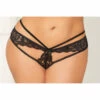 Seven Till Midnight Plus Size Lacey Crotchless Panty Plus Size Panties