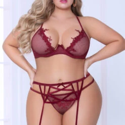 Seven Till Midnight Plus Size Lovely Lace And Net Bra Set 8 Seven Till Midnight Plus Size Lovely Lace And Net Bra Set