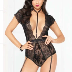 Seven Till Midnight Simply Sexy Harness Teddy Lingerie