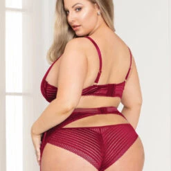 Seven Till Midnight Plus Size Retro Bra, Garter And Panty Set 7 Seven Till Midnight Plus Size Retro Bra, Garter And Panty Set