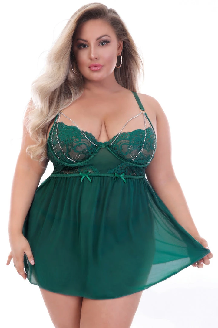 Seven Till Midnight Plus Size Diamonds Are Forever Babydoll 4 Seven Till Midnight Plus Size Diamonds Are Forever Babydoll