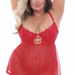 Seven Till Midnight Plus Size Heart's Desire Underwire Babydoll