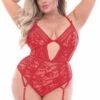 Seven Till Midnight Plus Size Garden Of Eden Floral Teddy
