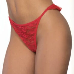Seven Till Midnight Ruffled Mesh Thong Panties