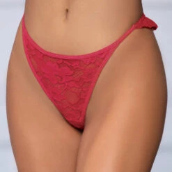 Seven Till Midnight Ruffled Mesh Thong Panties