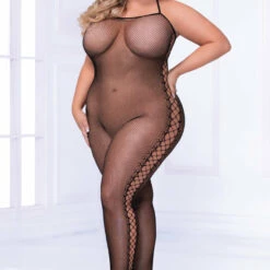 Seven Till Midnight Plus Size Strappy Side Bodystocking
