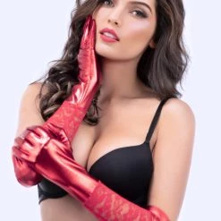 Seven Till Midnight Accessories Lace And Wet Look Gloves 6 Seven Till Midnight Accessories Lace And Wet Look Gloves