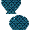 Pastease Turquoise Glitter Seashell Pasties