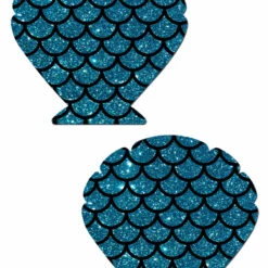 Pastease Turquoise Glitter Seashell Pasties