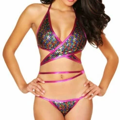 3WISHES Fringe Reflections Multi Colored Club Wear Outfit 15 3WISHES Fringe Reflections Multi Colored Club Wear Outfit