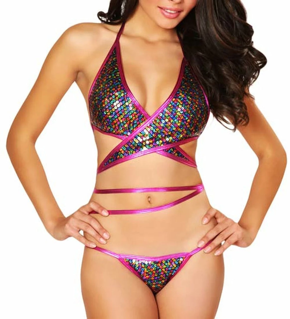 3WISHES Fringe Reflections Multi Colored Club Wear Outfit 4 3WISHES Fringe Reflections Multi Colored Club Wear Outfit