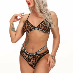 3WISHES Sexy Baby Leopard Bra Set