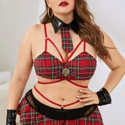 3WISHES Plus Size School Hottie Lingerie Set Plus Size Lingerie