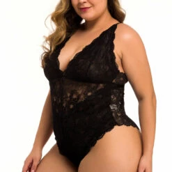 3WISHES Plus Size Lucky In Lace Teddy