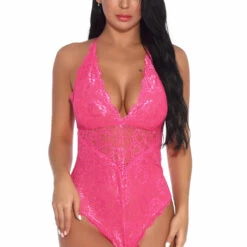 3WISHES Lingerie Lacy V-Cut Teddy 34 3WISHES Lingerie Lacy V-Cut Teddy