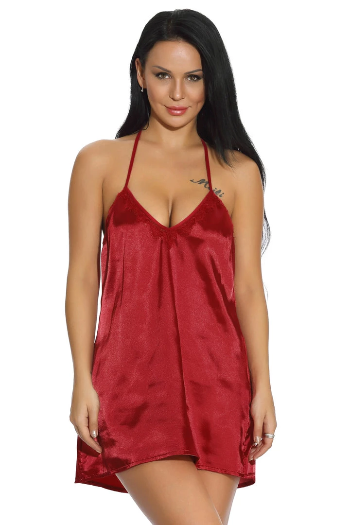 3WISHES Nothing But Satin Chemise Lingerie 4 3WISHES Nothing But Satin Chemise Lingerie