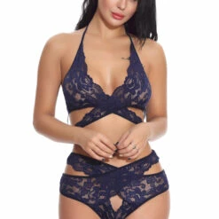 3WISHES Lace Wrap Around Bra Set