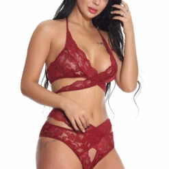 3WISHES Lace Wrap Around Bra Set