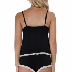 3WISHES Black Knit Sleepwear Set