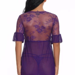 3WISHES Tie Front Robe And Thong Lingerie 24 3WISHES Tie Front Robe And Thong Lingerie