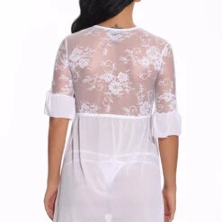 3WISHES Tie Front Robe And Thong Lingerie 35 3WISHES Tie Front Robe And Thong Lingerie