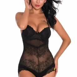 3WISHES Racy Retro Lace Teddy