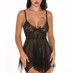 3WISHES Babydoll Lingerie Modern Mesh And Lace Babydoll 10 3WISHES Babydoll Lingerie Modern Mesh And Lace Babydoll