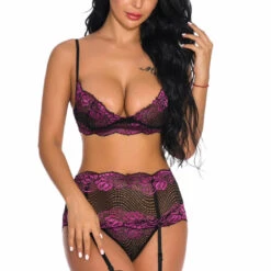 3WISHES Cutesy Contrast Lace Bra Set Bra Sets 26 3WISHES Cutesy Contrast Lace Bra Set Bra Sets