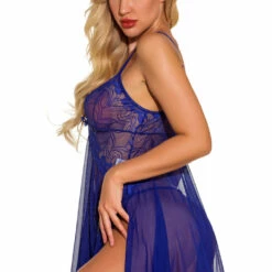 3WISHES Lace And Mesh Flutter Chemise Lingerie 14 3WISHES Lace And Mesh Flutter Chemise Lingerie