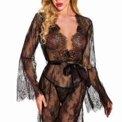 3WISHES Romantic Eyelash Lace Chemise Lingerie