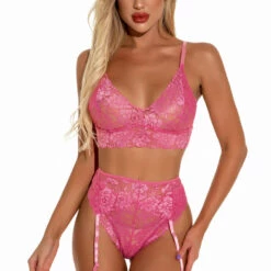 3WISHES Beauty Bralette And Garter Panty