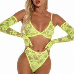 3WISHES Lingerie In Your Arms Lacy Bra Set