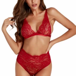 3WISHES Lovely Lace Bra And High Waisted Panty 11 3WISHES Lovely Lace Bra And High Waisted Panty
