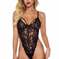 3WISHES Strappy High Hip Lace Teddy Lingerie 19 3WISHES Strappy High Hip Lace Teddy Lingerie