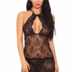 3WISHES Chemise Lingerie Lace Keyhole Chemise 16 3WISHES Chemise Lingerie Lace Keyhole Chemise