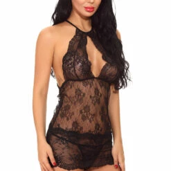 3WISHES Chemise Lingerie Lace Keyhole Chemise 14 3WISHES Chemise Lingerie Lace Keyhole Chemise