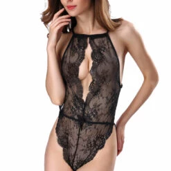 3WISHES Teddy Lingerie Lace Keyhole Teddy