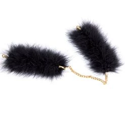 3WISHES Black Fuzzy Handcuffs