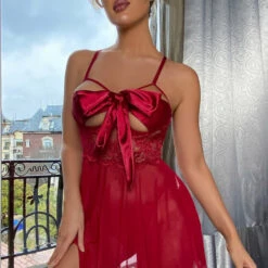 3WISHES Busty Bows Babydoll Lingerie