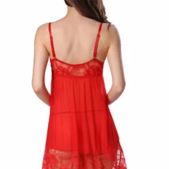3WISHES Lingerie Mesh And Lace Blushing Babydoll