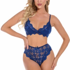 3WISHES Lingerie Lucky Lace Demi Bra And Panty