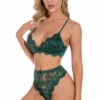 3WISHES Lingerie Lucky Lace Demi Bra And Panty