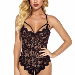 3WISHES Seductive Scalloped Lace Teddy