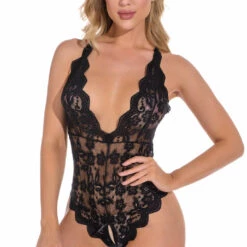 3WISHES Split Crotch Lace Teddy 17 3WISHES Split Crotch Lace Teddy