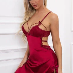 3WISHES Slinky Satin Chemise