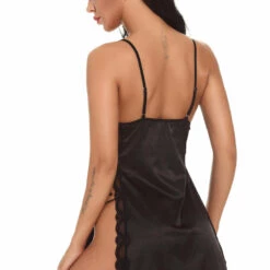 3WISHES Lingerie Open Side Satin Chemise