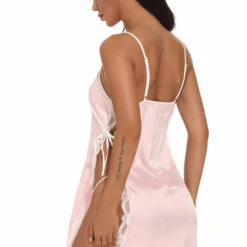 3WISHES Lingerie Open Side Satin Chemise 12 3WISHES Lingerie Open Side Satin Chemise