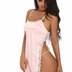 3WISHES Lingerie Open Side Satin Chemise 13 3WISHES Lingerie Open Side Satin Chemise